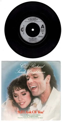 1986 Cliff Richard & Sarah Brightman - All I Ask Of You 7" 45rpm Vinyl Polydor - Image 1 of 2