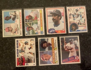 JIM RICE CARD LOT 1978-1985 TOPPS (7 DIFFERENT).............NM-MT - Picture 1 of 2