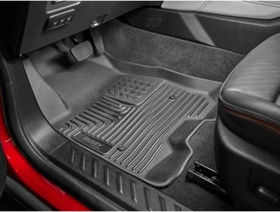 Husky Weatherbeater Floor Mats Fit 2008-2015 Nissan Armada Front Row 2pc Blk - Image 1 of 4