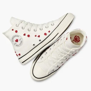 Converse Women's Chuck Taylor All-Star Valentine's Day High-Top Sneakers Sz 9.5 - Picture 1 of 7