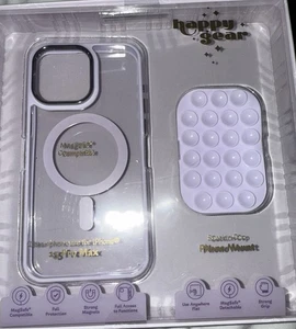 iPhone 15 Pro Max Helllila Hülle und Silikon Handyhalterung von Happy Gear Neu in OVP - Bild 1 von 1