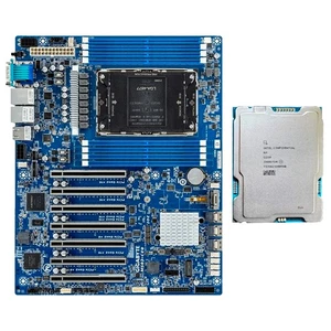 Gigabyte MS03-CE0 Motherboard +Intel Xeon Platinum 8592 ES Q2SR 1.7GHz 64C/128T - Picture 1 of 7