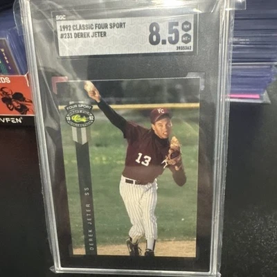 1992 Classic Four Sport Draft Pick Collection - Derek Jeter #231 Gray Bar (RC) - Image 1 of 2