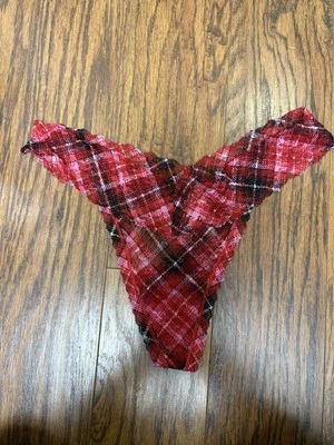 Victoria's Secret Lacie кружева стринги трусики XL *красный клетку * новый с ярлыками A3 - Изображение 1 из 4