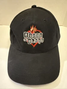 Gorra de béisbol House of Blues Las Vegas negra llamas rojas correa nueva con etiquetas - Imagen 1 de 11