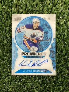 Vincent Desharnais 2023-24 UD Ice Premieres Autographs /199 Oilers Free Ship! - Picture 1 of 2