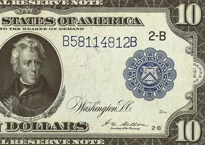 1914 10 $ Federal Reserve Schein Fr.911b PCGS 55PPQ Auswahl über Neu (CXE) - Bild 1 von 3