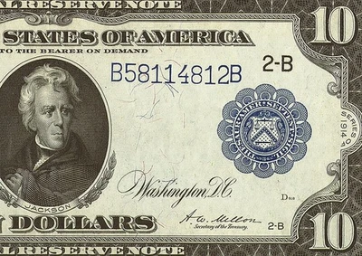 1914 $10 Federal Reserve Note Fr.911b PCGS 55PPQ Choice About New (CXE) - Image 1 of 3