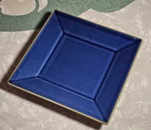 Pottery Barn Square Asian Blue  Dessert/Pie/Bread Plate 6" Retired Japan - Picture 1 of 11