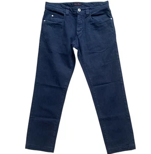 Loro Piana Italy Dark Blue Straight Denim Jeans 5 Pocket Preowned Size 32 X 26 - Picture 1 of 8