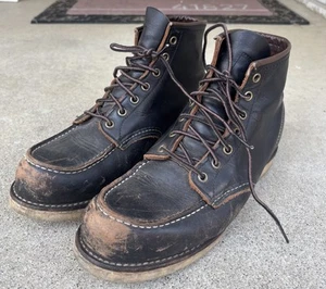 Red Wing Heritage Classic 6" Moc-Toe Work Boot Black #8849 Made in USA Size 9.5D - Picture 1 of 12