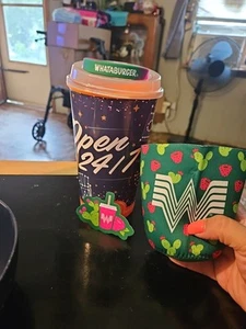 Whataburger 24/7 Cup, Koozie? Bracelet And Sticker - Picture 1 of 14