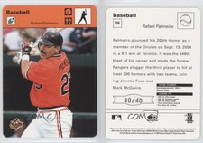2005 Leaf Sportscasters Orange Batting Glove /40 Rafael Palmeiro #36