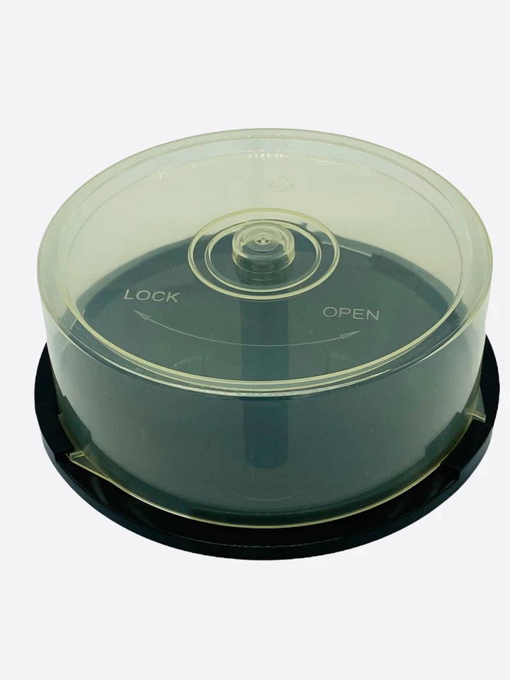 25 x CD DVD Disc 25 Disc Cake Box - Clear Plastic Tubs Holds 25 Discs - Image 1 of 4