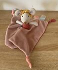 Jiggle and Giggle - Mouse Dusty Pink Lovey Soother Nursery Soft Blankie 22x22cm