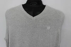 CHAPS RALPH LAUREN POLO LIGHT GREY V-NECK SLEEVELESS SWEATER VEST SZ: L NWT - Picture 1 of 2