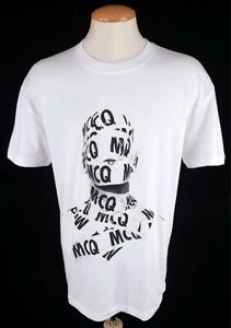 Mcq Alexander McQueen Taped Figure Print T-Shirt XL Mens White RARE - Picture 1 of 10