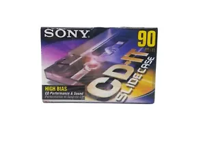 Cinta de casete de audio en blanco SONY CD-IT - Alto sesgo 90 minutos, estuche deslizante delgado - NUEVO - Imagen 1 de 3