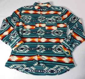 RF Brand Aztec Shacket Shirt Mens Large Southwestern Western Fleece Snap NWT - Picture 1 of 4