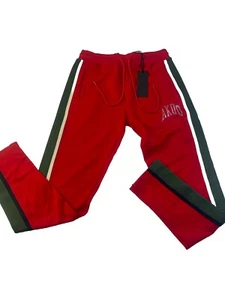 Mens 100% Authentic Akoo Sweatpants Size Large Color Red & Multicolor - Picture 1 of 6