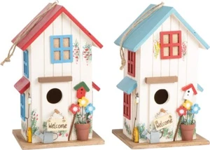 Vogelhaus "Villa Kunterbunt" aus Holz 2 er Set - Bild 1 von 2
