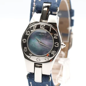 *N MINT* Vintage 1990s BAUME＆MERCIER GENEVE 65305 Qz Navy Round 24mm Women Watch - Picture 1 of 15