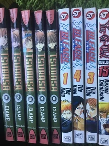 Mixed Manga lot 9 english Tsubasa Clamp Bleach Tite Kubo Yu Gi Oh Duelist - Picture 1 of 1