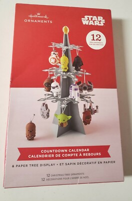 Купить Hallmark Star Wars Countdown Calendar - 12 Mini Ornaments + Paper  Tree Display, цена 3 990 руб — (385933289418)