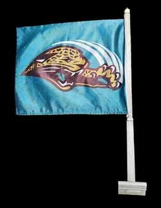 Vintage Jacksonville Jaguars Car Flag Clips on Car Window - Picture 1 of 1