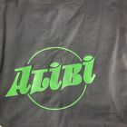 Vintage Shirt Single Stitch ALIBI 90s Band Tee Screen Stars Size L Black Green