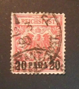 GERMANY,GERMANY,KOLONIEN,1889 DEUTUSCH TURKEI "F Germany SVR" "20p su10pf US - Bild 1 von 1
