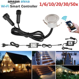 Juego de 1-50 focos empotrables LED de suelo con control Wifi focos exteriores focos blanco cálido  - Imagen 1 de 17