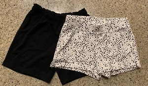 Old Navy and SO Girls Shorts Size 12 and 10-12 Black and Animal Print - Picture 1 of 5