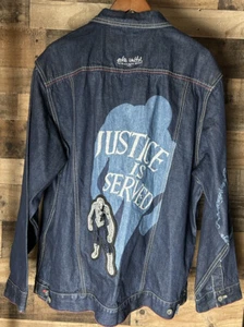 ECKO UNLTD Denim Spiderman Jacket Justice is Served Men’s Size XL Button Closure - Picture 1 of 11
