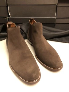 Nordstrom Suede Chelsea Boot Water Resistant Dark Brown Size 11.5 - Picture 1 of 12