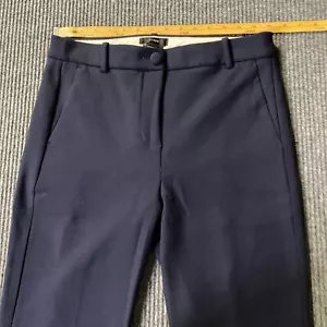 J Crew Pants Women’s 6 Navy High Rise Cameron Pockets Dress Pant Pockets Stretch - Picture 1 of 12