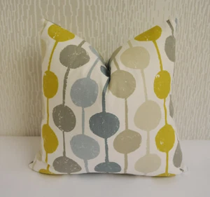 Scion - Taimi - Seaglass / Chalk / Honey - Circles and Stripes Cushion Cover - Picture 1 of 2