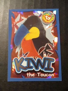 Ty Beanie Babies Series IV S4 ~ Silver ~ BBOC Wild Card 262 Kiwi the Tucan - Picture 1 of 2
