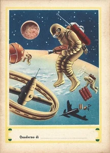 Quaderno Scolastico Sterziana Astronavi e Spazio anni '50 - Intonso - Imagen 1 de 2