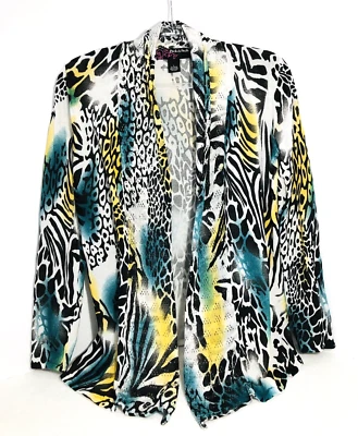 Cárdigan Peck & Peck Top Mujer Talla L Multicolor Estampado Animal Manga Larga Maduro Foto 1 de 4