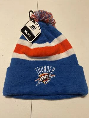 Oklahoma City Thunder Beanie Blue Orange Hat Cap OKC NBA New NWT - Image 1 of 3
