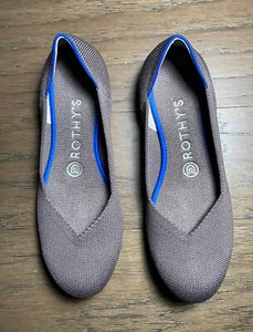 Rothy’s Flat Round Toe Birdseye Women's Size 7 4.5 Uk Grey Ballet Flat Retired - Picture 1 of 3