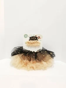 Black and Gold Little Me Newborn New Year Tutu And Headband Infant Costume - Picture 1 of 3