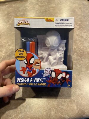 Marvel Spidey and his Amazing Friends Design A Vinyl Figure with 3 Markers NEW! - Image 1 of 4