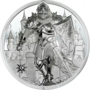 Moneda de plata Iron Knight de 5 oz Cook Island - Caballero de Hierro 2024 PP - Imagen 1 de 14