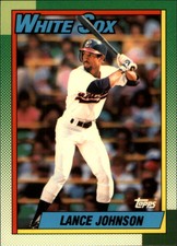 1990 Topps Tiffany Chicago White Sox Baseball Card #587 Lance Johnson /15000