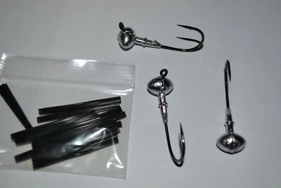 1/4 - 1oz WEEDLESS FOOTBALL JIG HEAD READY TO PAINT WEEDGUARD SEPERATE MUSTAD  - Image 1 of 2