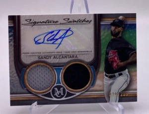 2023 TOPPS MUSEUM SANDY ALCANTARA AUTO JERSEY 076/299 MIAMI MARLINS - Picture 1 of 2