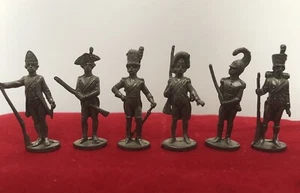 Sechs Vintage Miniatur Zinn Krieg Soldaten Grenadier Infanterie Kalvarienberg Musketier - Bild 1 von 6