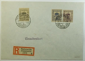 1946 Germany Finsterwalde Sangestadt Registered Local Post Mail Cover - Imagen 1 de 2